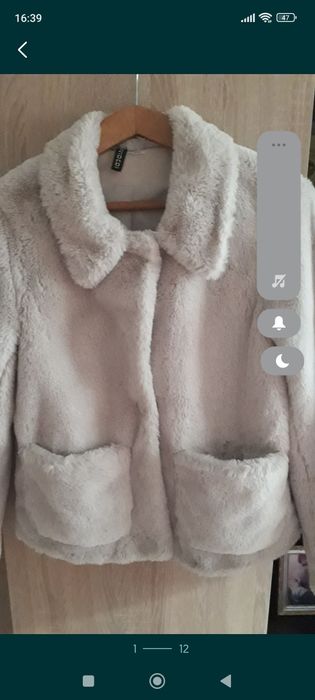 Палто с еко косъм