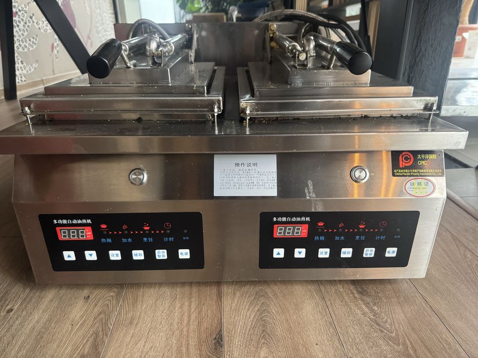 Професионална машина за гьози / парни хапки – 3200W, двукамерна, инокс