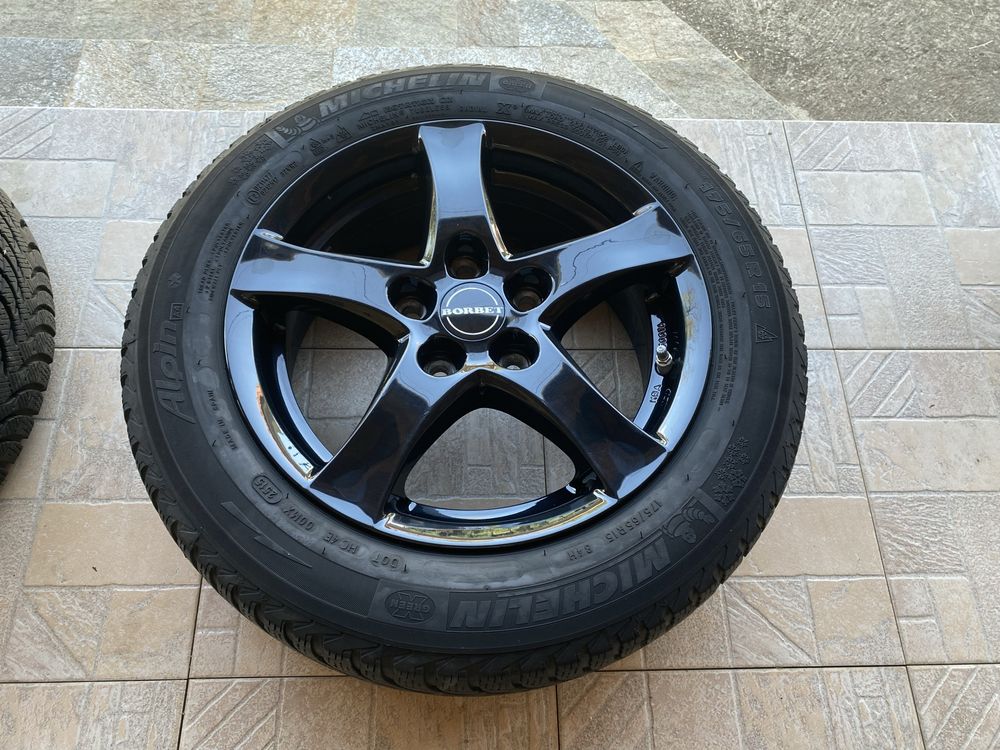 15" 5x112 Borbet Black Polished - Vw Audi Skoda Seat