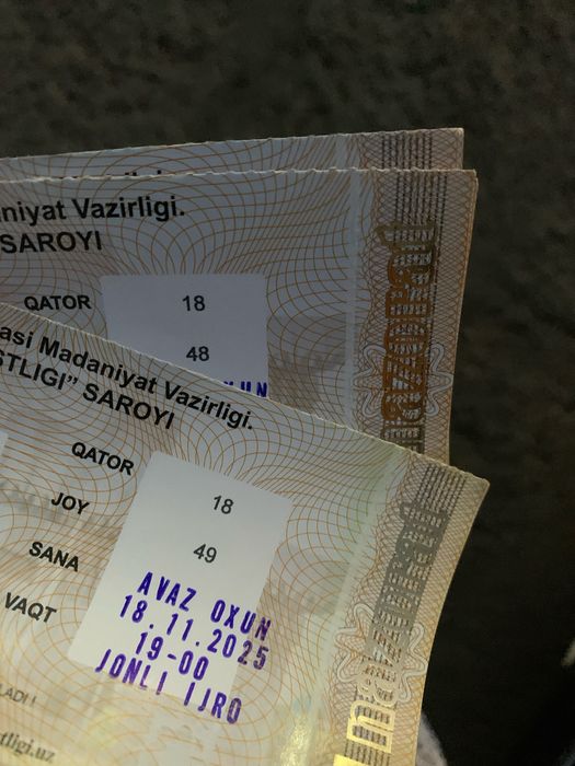 Avaz Oxunga bilet bor | 12-21 noyabr kunlari