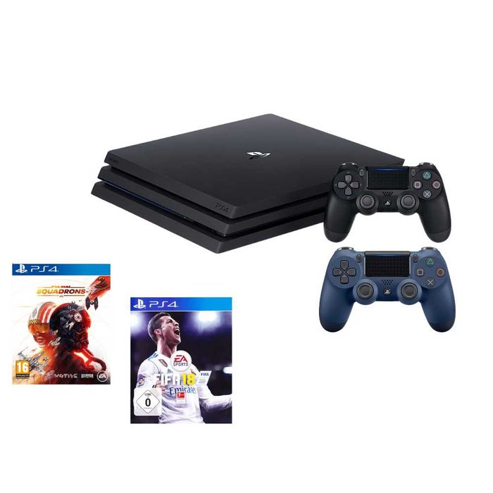Vând PS4 Pro 1 TB cu 2 manete si 2 jocuri - Stare Buna!