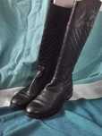 Cizme negre din piele