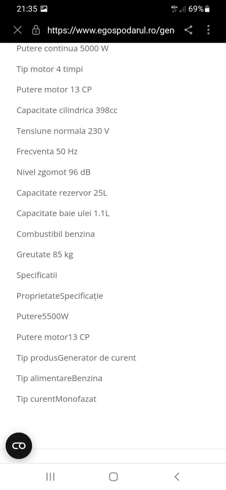 Generator de curent GP 6500