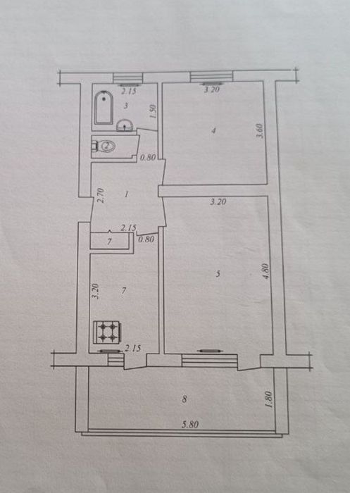 Продам 2ком квартиру 77 серия.Поселок Улугбек.Кибрай