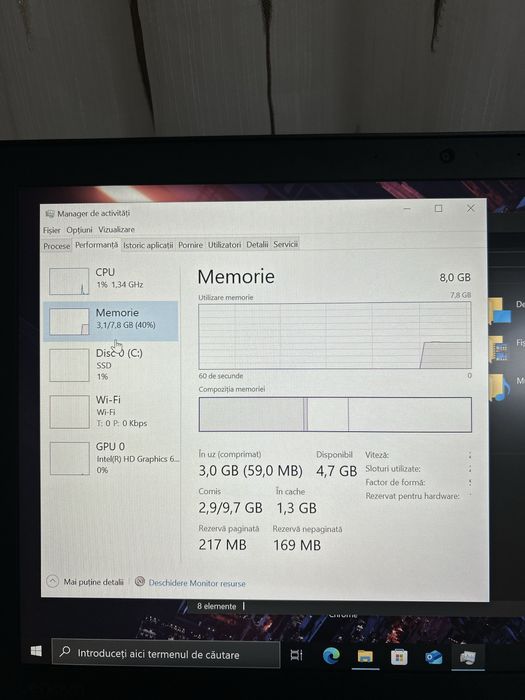 Laptop Lenovo| procesor i7gen7| 8gb ram ddr4| SSD M2 256gb