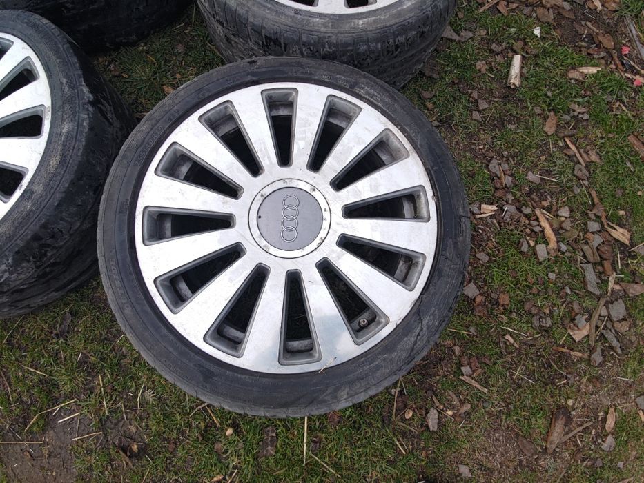 Set Jante Originale Audi 19 inch, stare bună, cu anvelope Continental