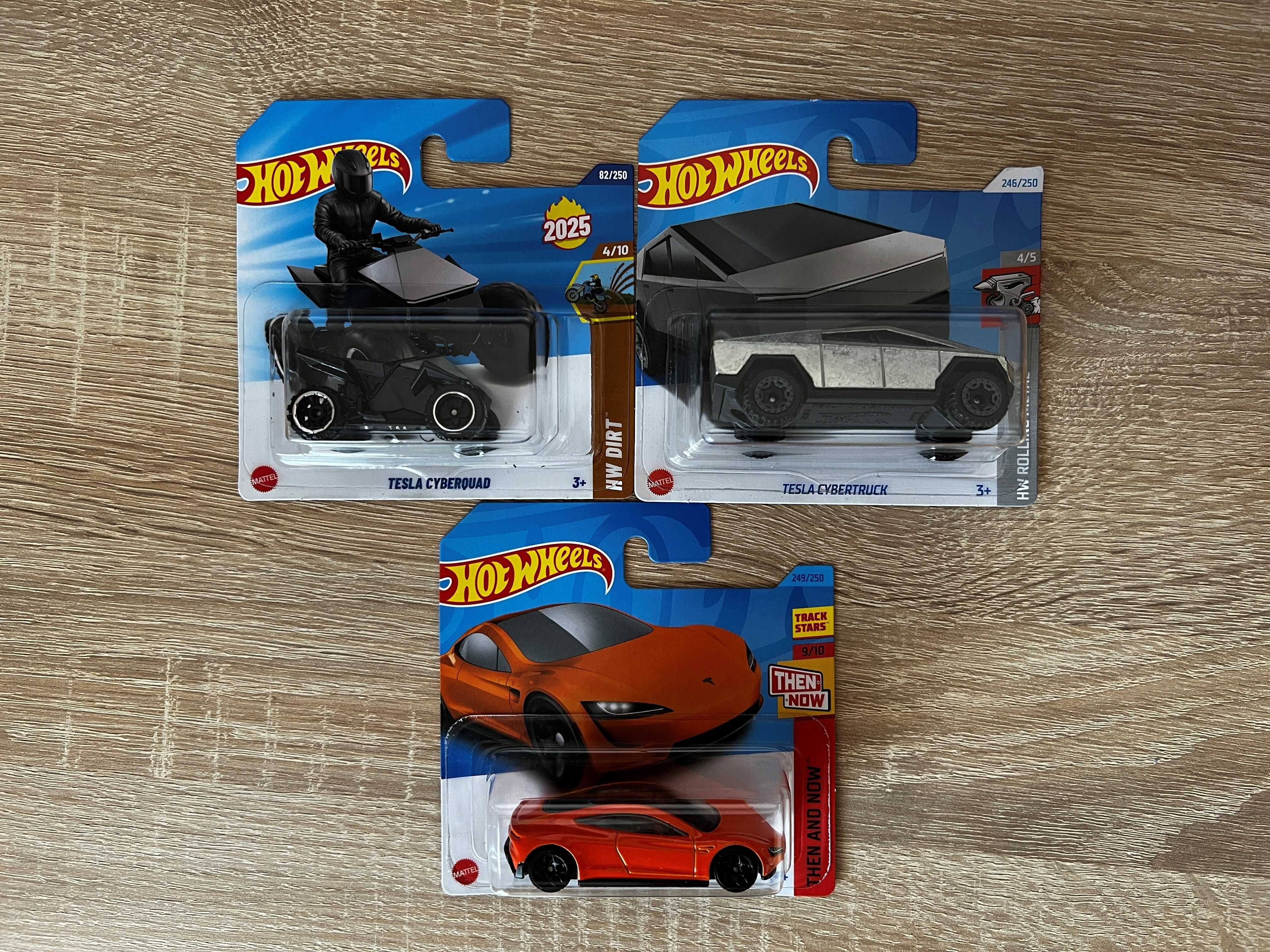 Hot Wheels Tesla Roadster/ Cybertruck / Tesla Cyberquad