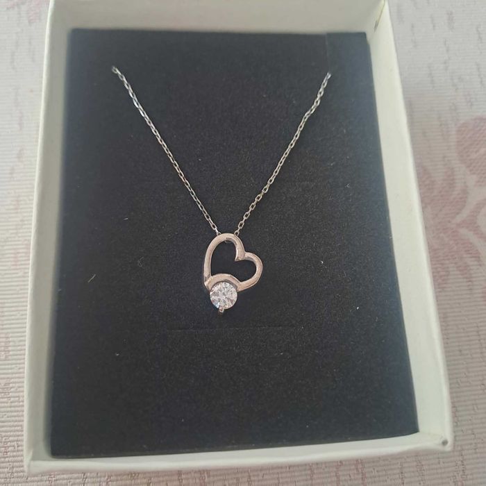 Сребърно колие "Сваровски"