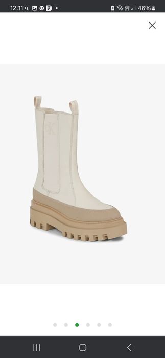 Кожени боти Calvin Klein Jeans, 37 номер