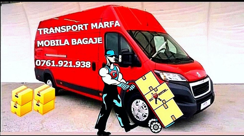 Transport marfa mobila mutari debarasari haine bagaje gunoi plastice