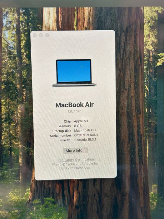 MacBook Air 13” M1 • 256GB SSD • 8GB RAM - Отлично състояние