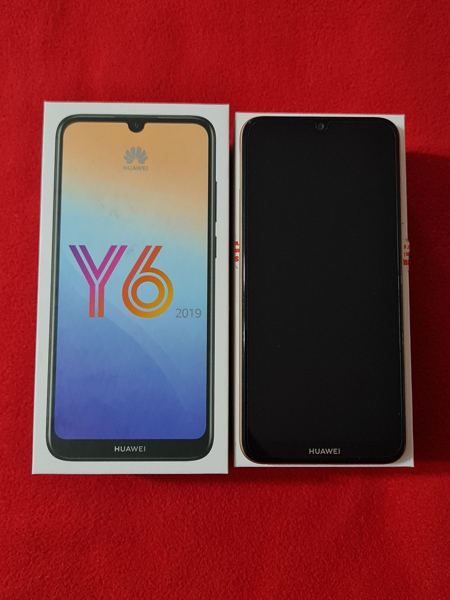 Huawei Y6 2019 Gold 32Gb, Impecabil, Folie Silicon, Accesorii.