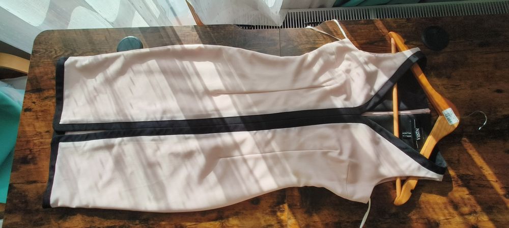 Rochie bodyicon office NISSA 36 roz pal si sacou negru