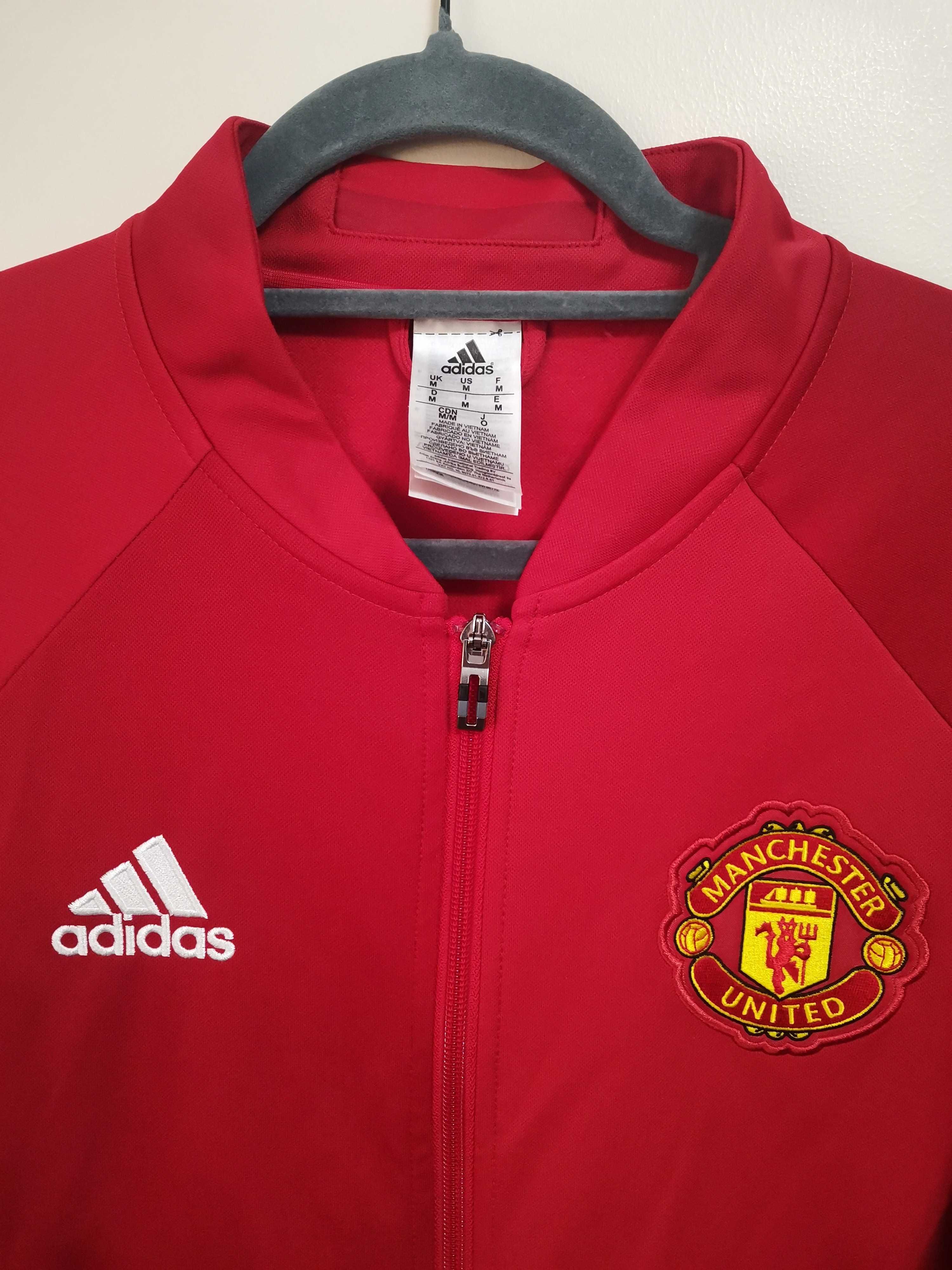 Мъжко горнище Adidas Anthem Manchester United Soccer Red Jersey.