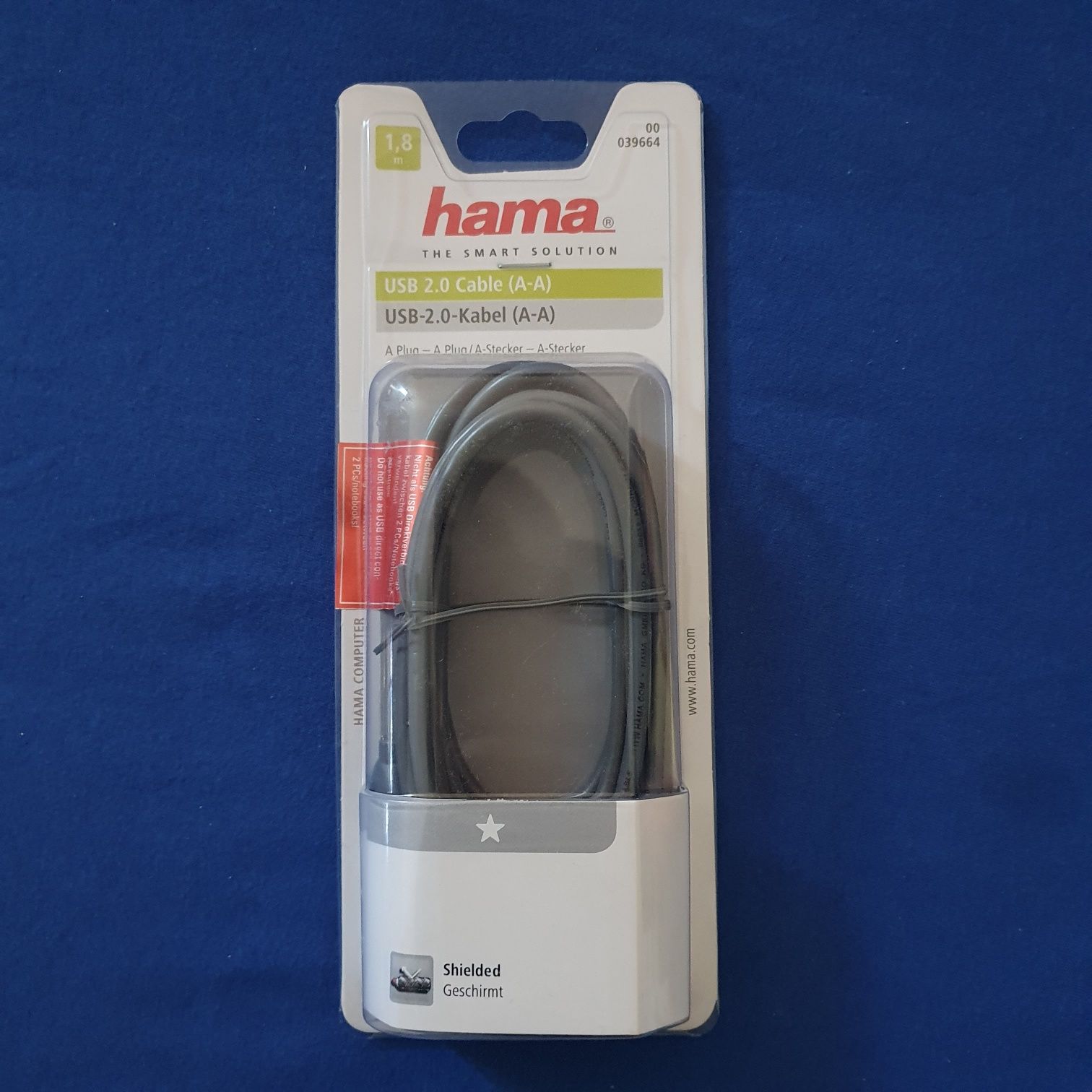 Cablu USB A - USB A Hama