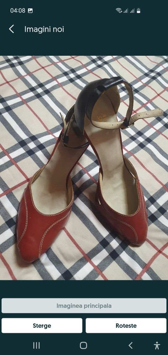 Sandalute elegante din piele naturala,  marca Nine West, în doua culor