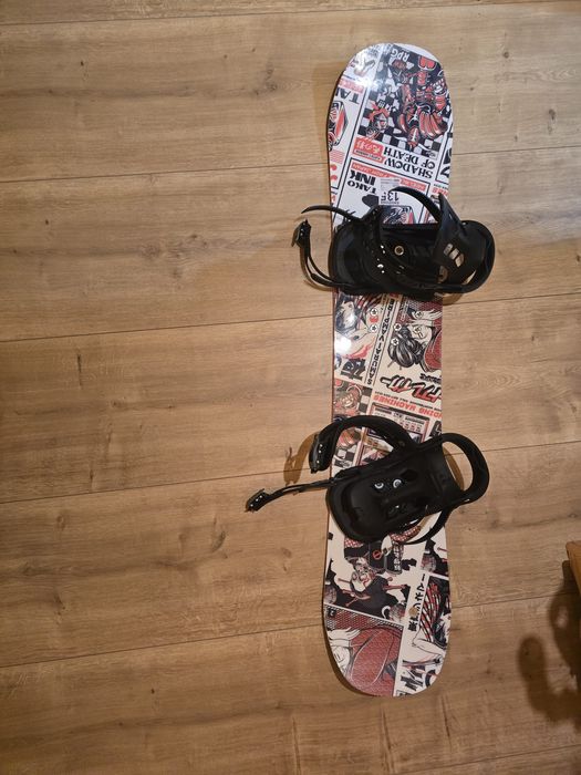 Snowboard Endzone Jr. 135 cm.+legaturi 100 black L