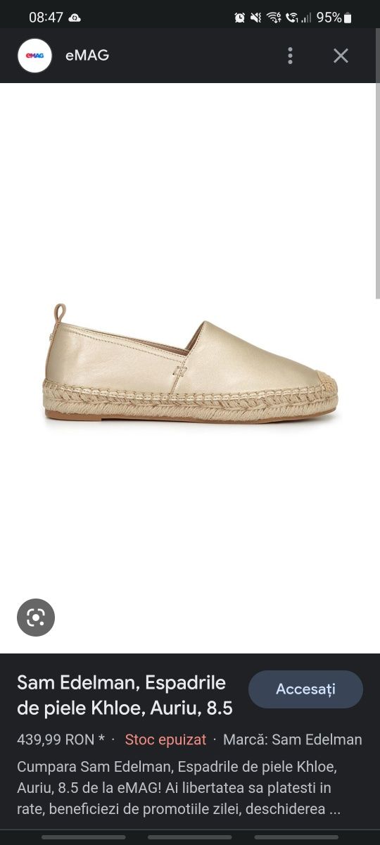 Espadrile noi Sam Edelman mărimea 37-38