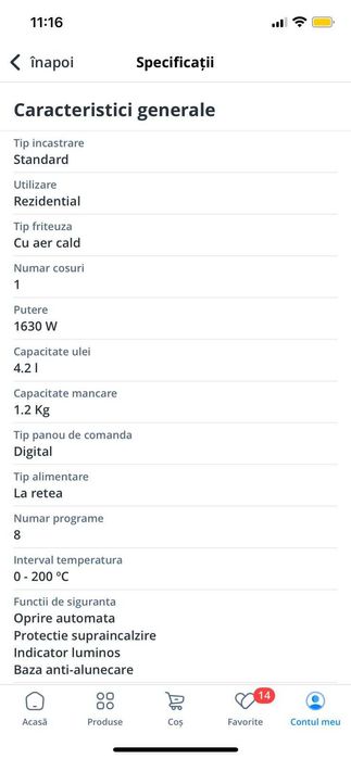 Airfryer Tefal 1600W