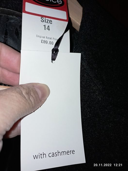 Pardesiu damă nou 44  lână cu cașmir