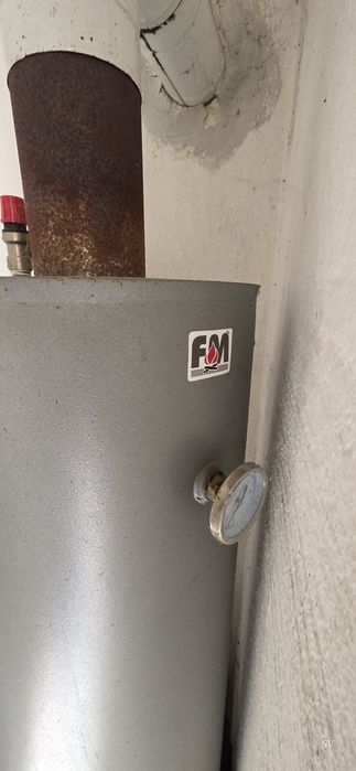 Cazan pe lemne cu boiler