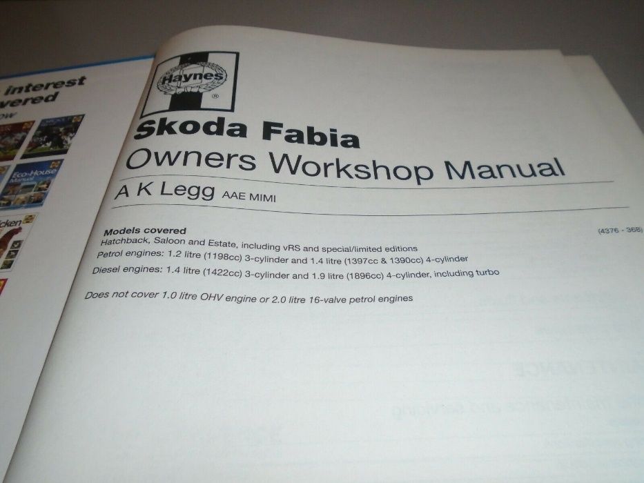 Manual Haynes Skoda Octavia ani 1996-2004 Fabia 2000-06
