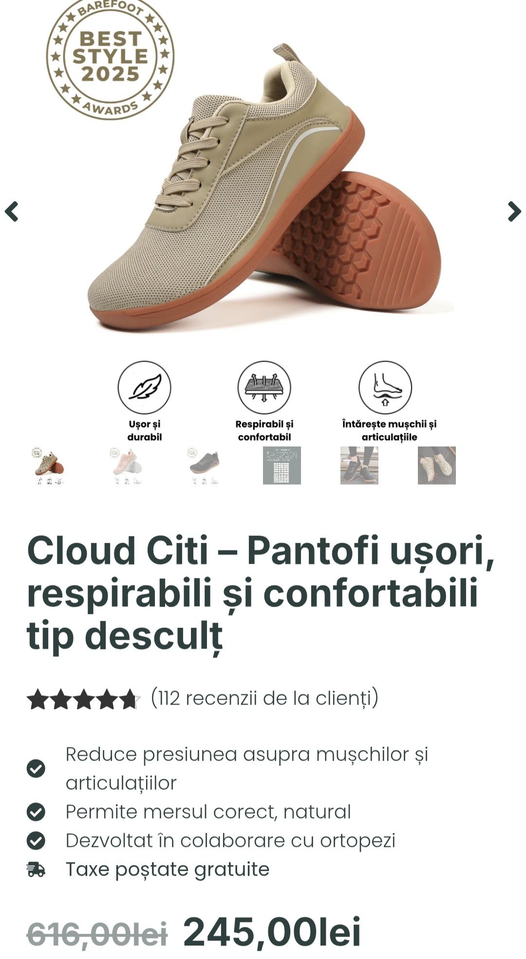 Încălțăminte barefoot / desculț