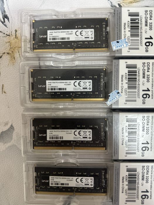 LEXAR 16gb DDR4 3200 SO-DIMM новые