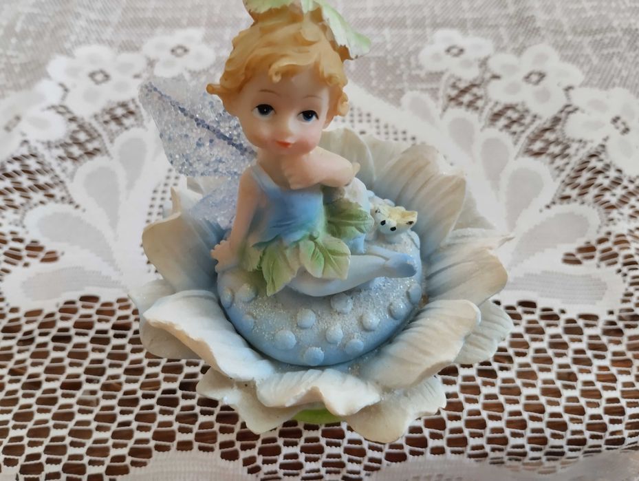 Шкатулка фарфоровая.,,Голубая фея..