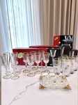 Set de 22 pahare Royar Crystal Rock, Cristal Italian, cu aurire