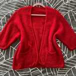 Cardigan de dama oversized pulover rosu cu buzunare mar M L XL