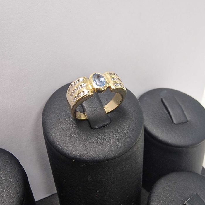 ( B30736.1 / Ag28 Doi Baieti ) Inel Aur 18K - 5.68 grame / 2112 lei
