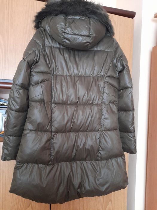 Зимно палто-сребърна лисица,Зимни якета ..топли ,лекикета,топло