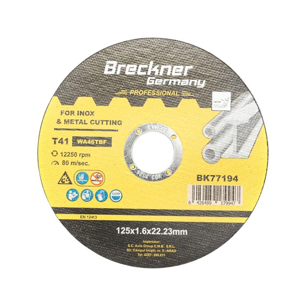 Panza disc flex 125x1.6x22mm Breckner Germany.