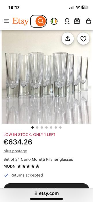 Кристални чаши Карло Морети Bulit Glasses 80г чаши патрони дизайнерски