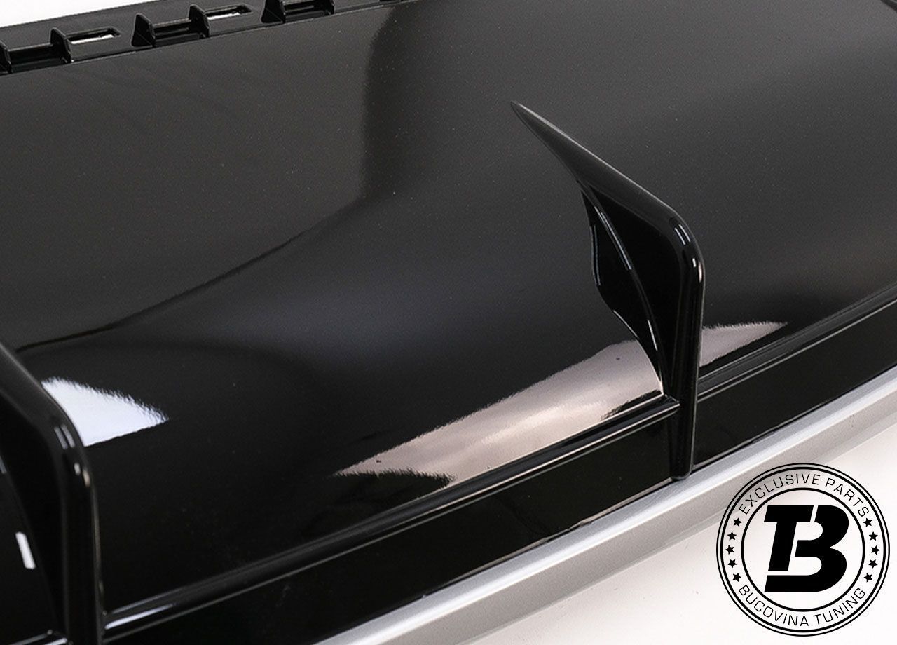 Difuzor Bara Spate cu Ornamente compatibil cu Audi Q7 4M S-Line RSQ7 Design