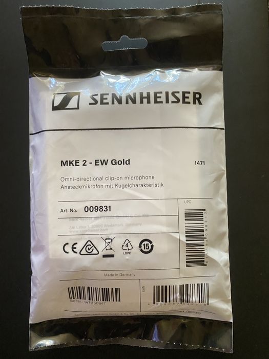Lavaliera Sennheiser MKE2-EW Gold NOU