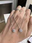 Lant si pandantiv cu moissanite de 1 CT