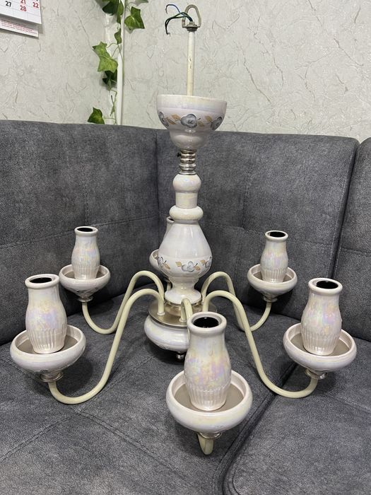 Люстра фарфоровая советская СССР