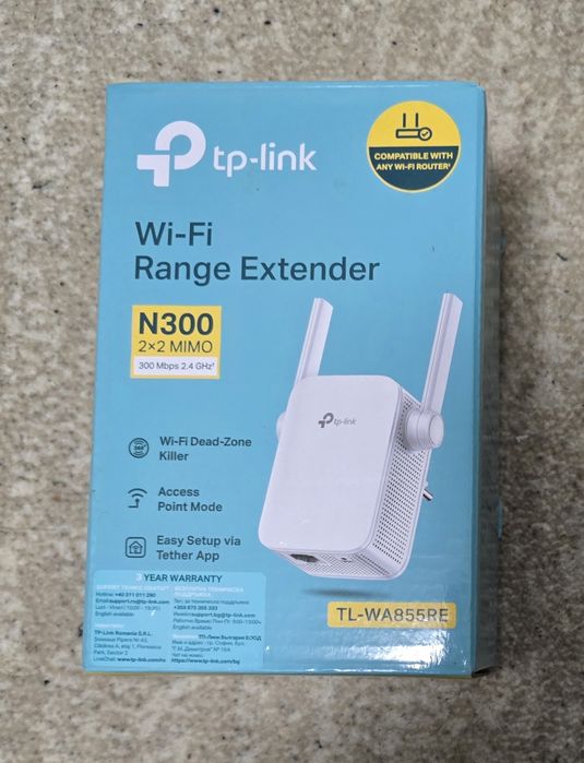 Range Extender Wifi N300 TL-WA855Rae
Extender Wi-Fi TP-Link TL-WA855RE
