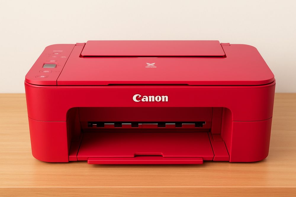 Canon PIXMA (червен) – мултифункционално устройство: принтер, скенер,