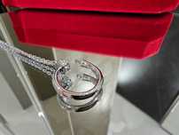 CARTIER Nail Juste un Clou Silver Diamonds Pendant Дамско Колие Пирон