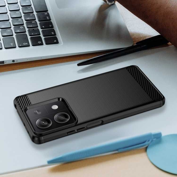 Калъф кейс гръб карбон Carbon за Xiaomi Poco C61 и Poco X6 Neo