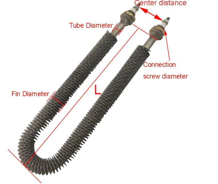 Rezistente electrice incalzire convectie tip U 24mmx270mmxM18 800W