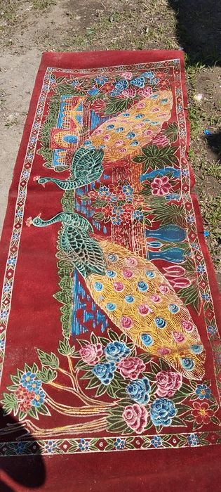 Carpete vintage batik pauni/ cerbi
