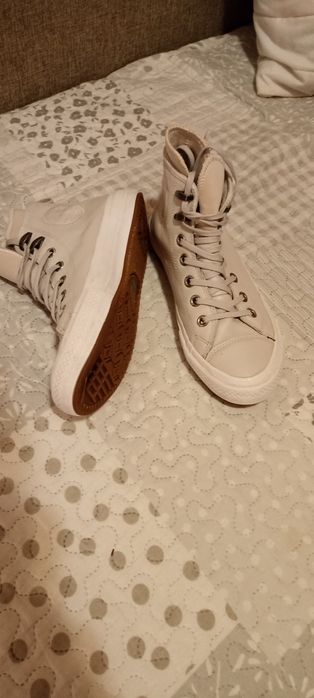 Ghete Converse Alb