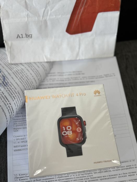 КАТО НОВ Huawei Watch Fit 4 Pro BT А1 Гаранция 2г Black Черен