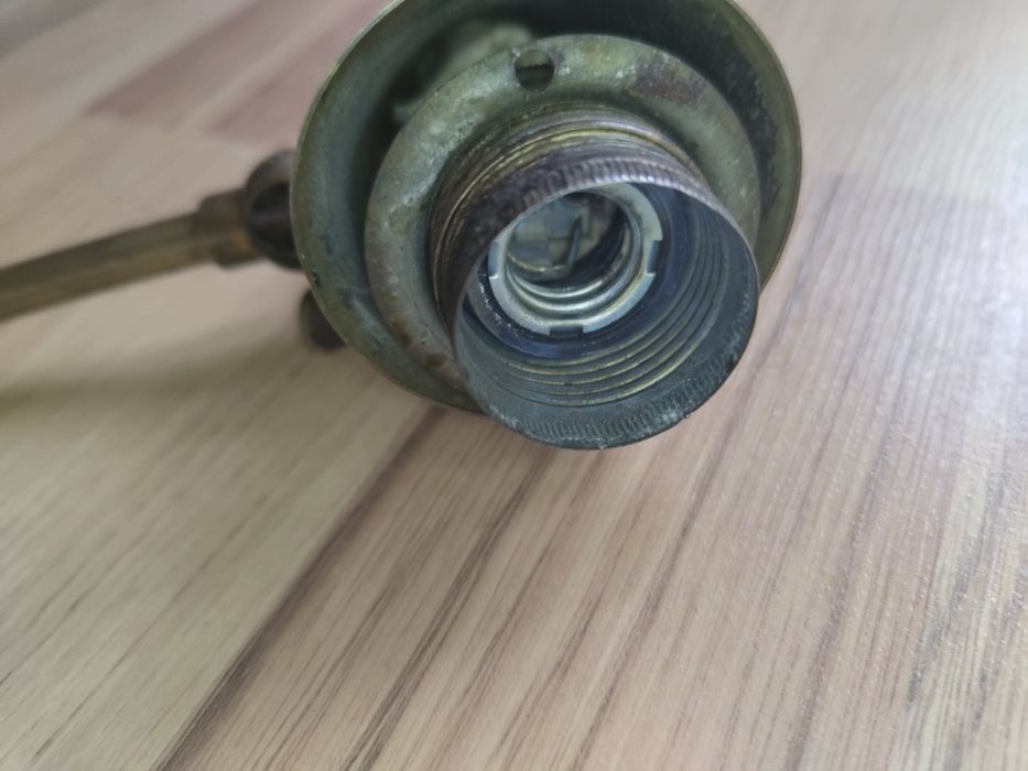 Mini lampa de birou veche din alama