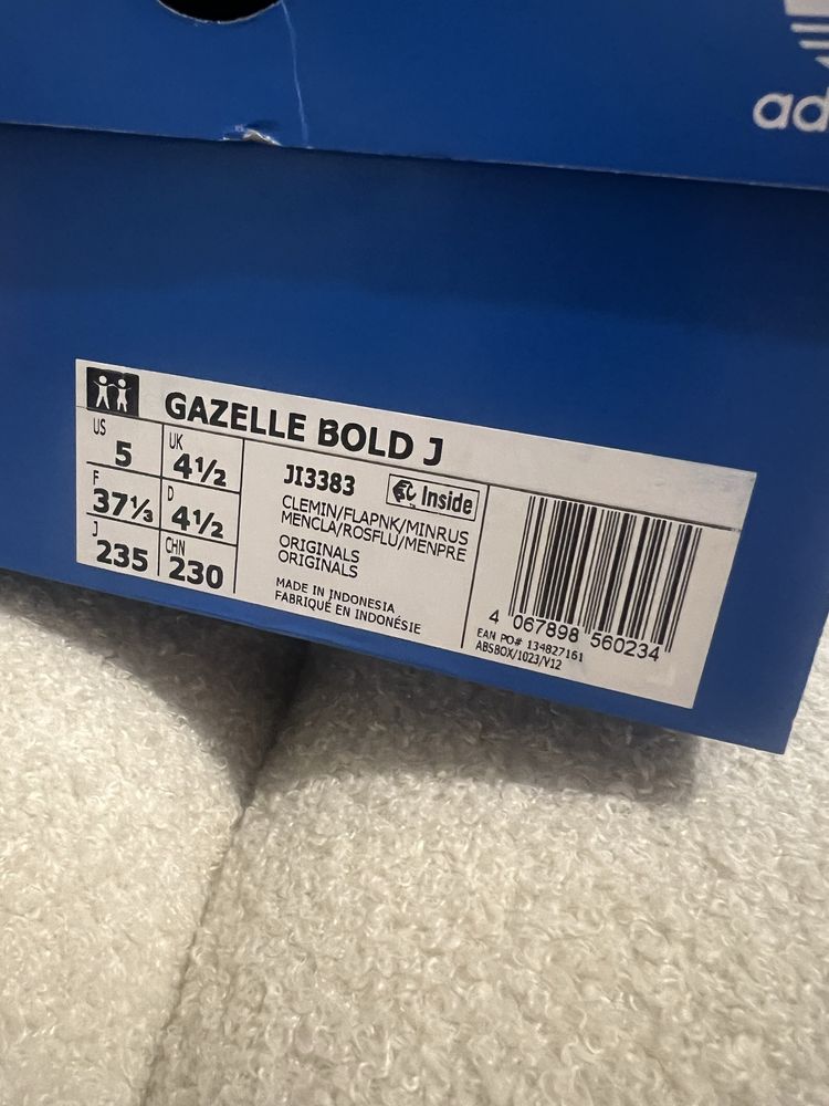 Adidas Gazelle Bold 37 1/3 Noi