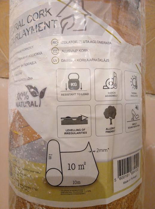 Пробковая подложка под ламинат